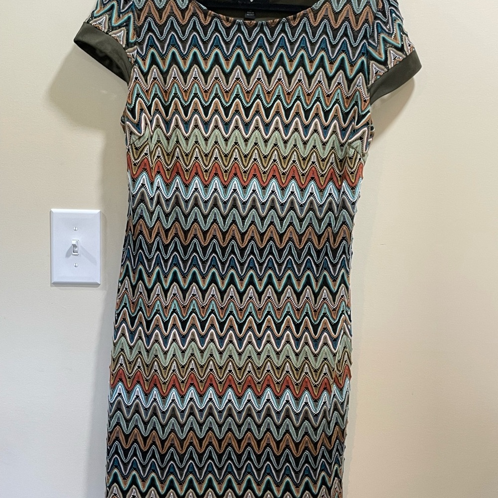 Ronni Nicole Multicolor Zigzag Mini Dress